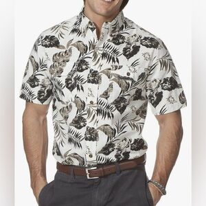 Express Men's Tropical Print Short Sleeve Shirt